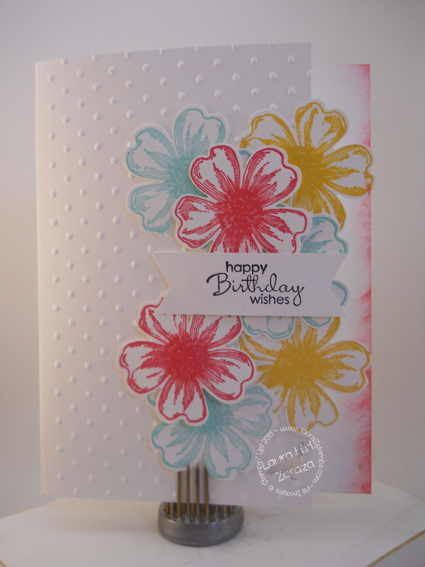 Floral Card with Strawberry Slush